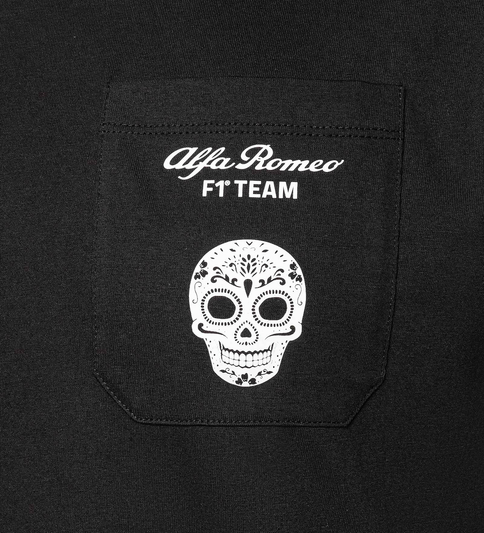 Alfa Romeo Racing F1 Men's Limited Edition Mexico GP Skull T-Shirt - Black/White T-shirts Alfa Romeo