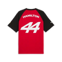 Scuderia Ferrari F1 Lewis Hamilton T-Shirt - Rosso Corsa-Puma Black T-shirts Scuderia Ferrari