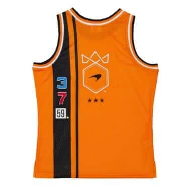 McLaren Racing F1 Mitchell & Ness Special Edition Monaco GP Triple Crown Tackle Twill Jersey Jersey McLaren-Castore