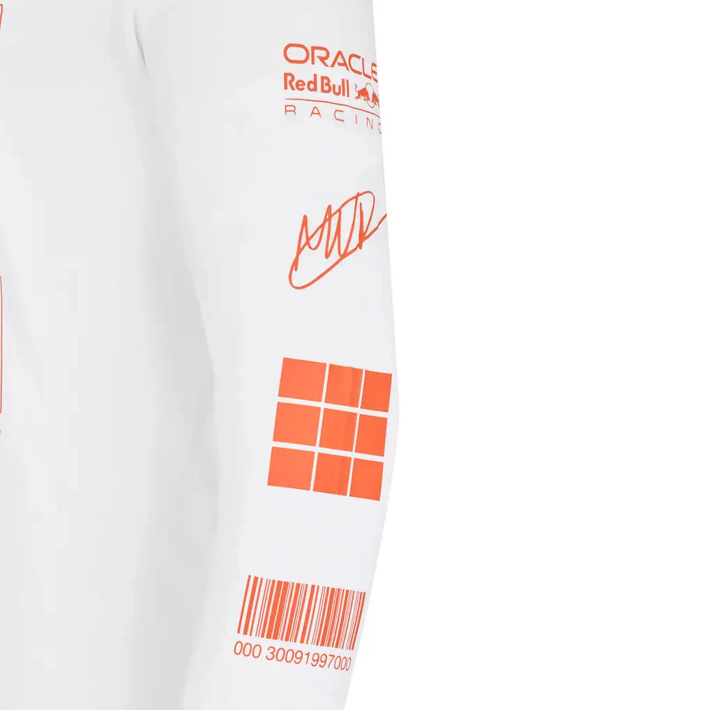 Red Bull Racing F1 Max Verstappen Long Sleeve Puzzle T-Shirt - White T-shirts Red Bull Racing