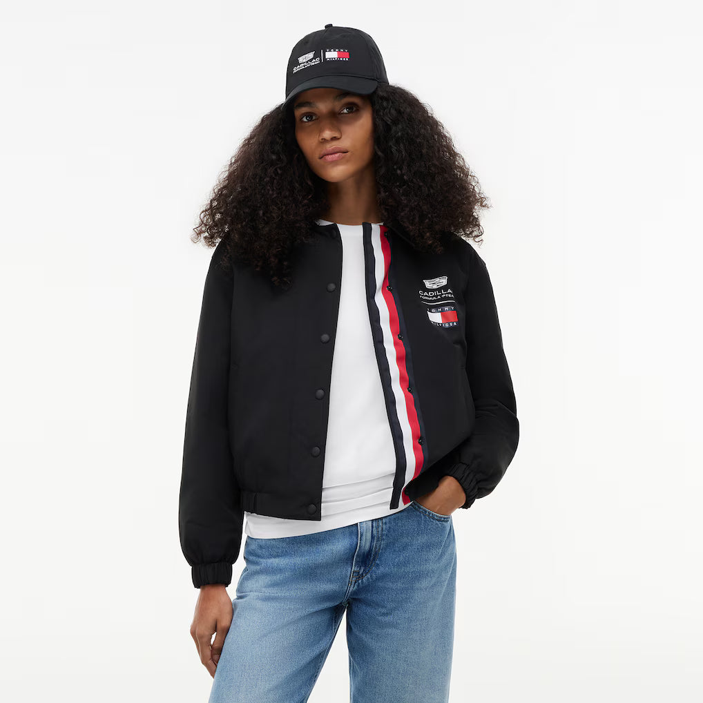 Cadillac F1 Racing Women's Logo Coach Jacket - Black Jackets Cadillac F1
