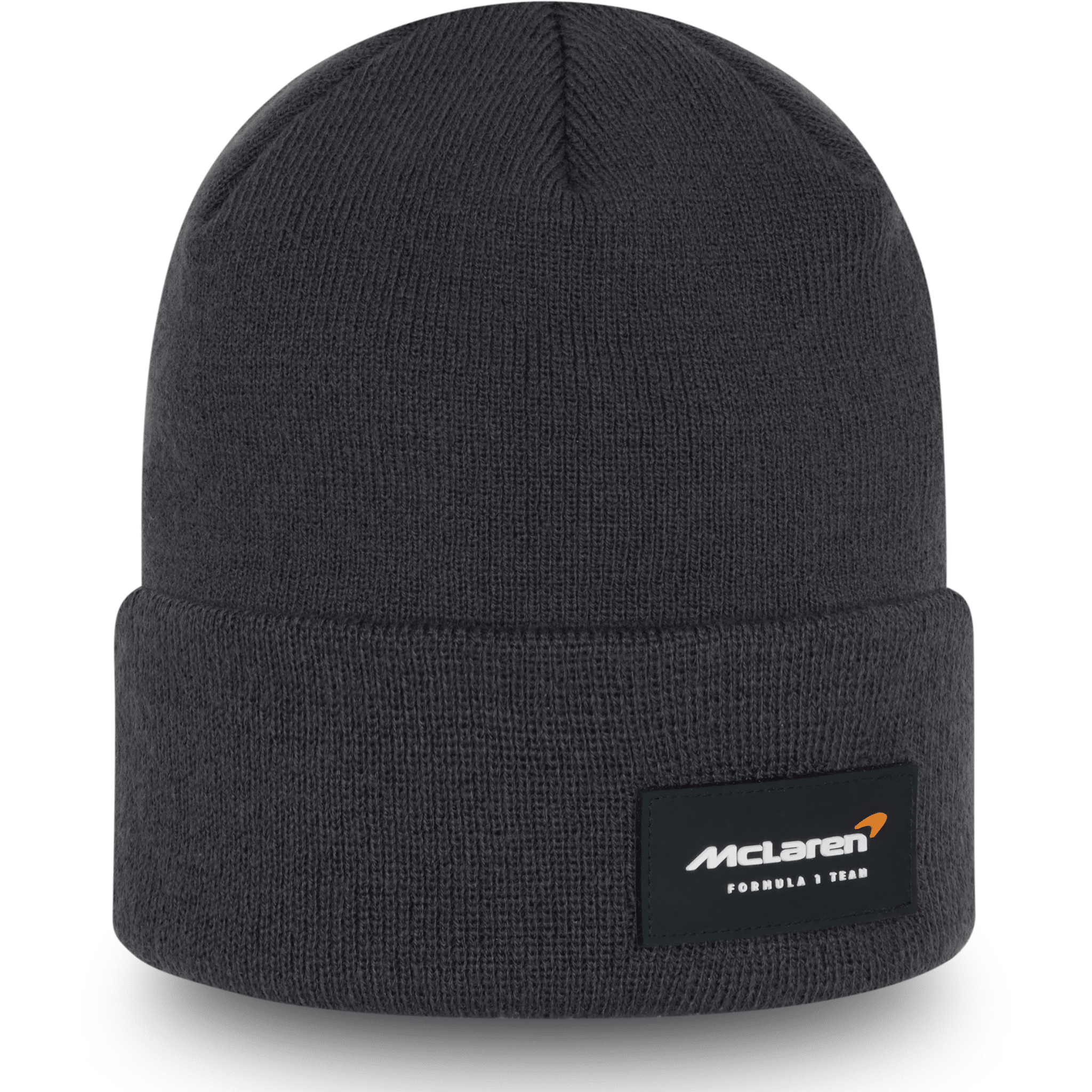 McLaren F1 New Era Essential Cuff Beanie- Papaya/Anthracite Hats Dark Slate Gray