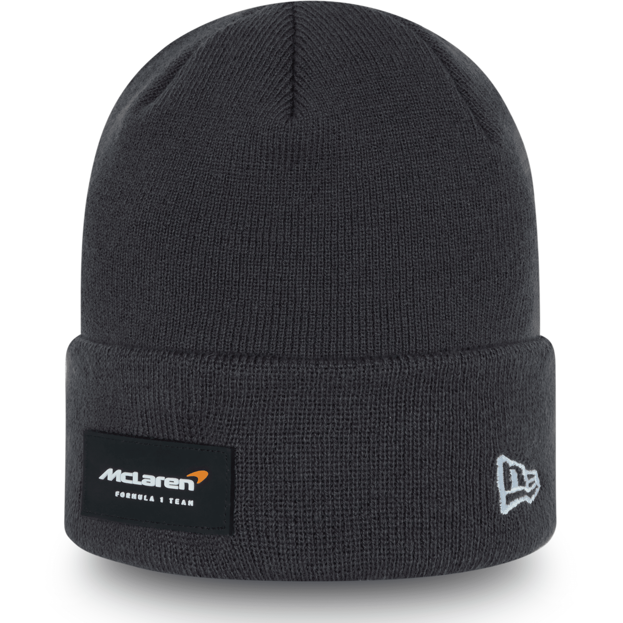 McLaren F1 New Era Essential Cuff Beanie- Papaya/Anthracite Hats Dark Slate Gray