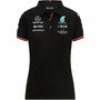 Mercedes Benz AMG Petronas F1 Women's 2021 Team Polo Shirt-Black/White Polos Black