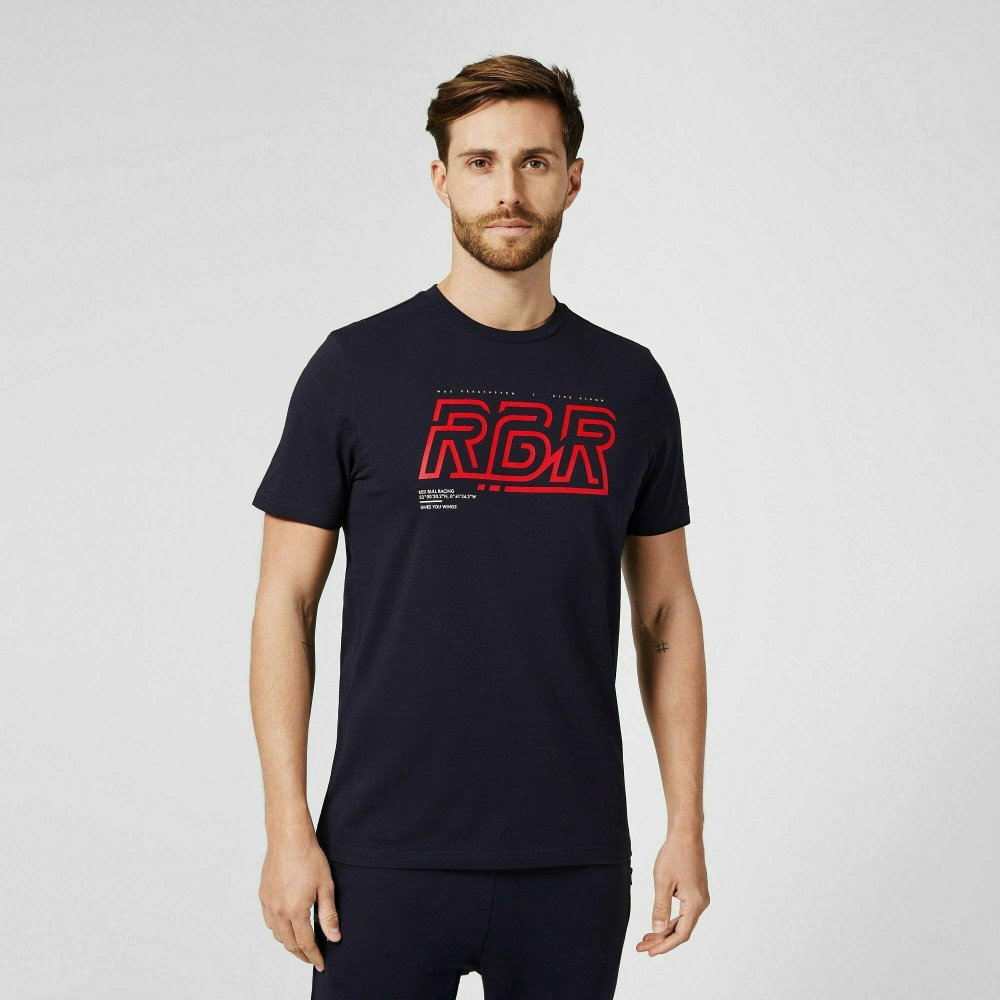 Red Bull Racing F1 Men's Graphic T-Shirt - Navy T-shirts Light Gray