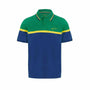 Ayrton Senna Men's Fanwear Strip Polo Shirt- Navy Polos Dark Slate Gray