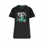 Mercedes Benz AMG Petronas F1 Women's George Russell #63 T-Shirt -Black T-shirts Dark Slate Gray