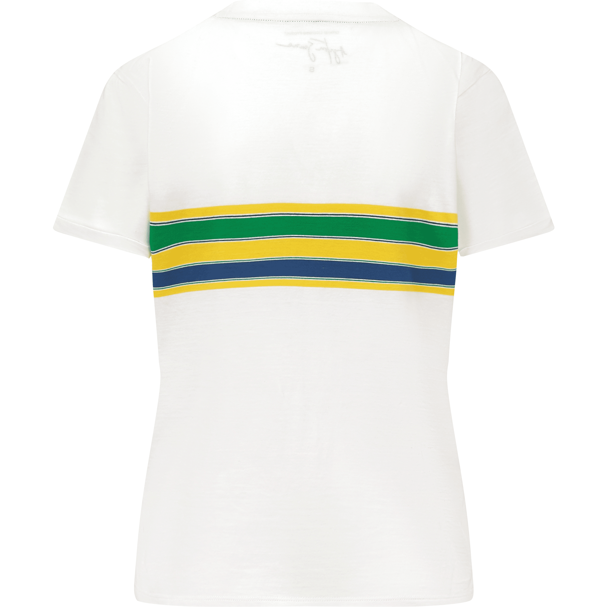 Ayrton Senna Women's Helmet Striped T-Shirt T-shirts White Smoke