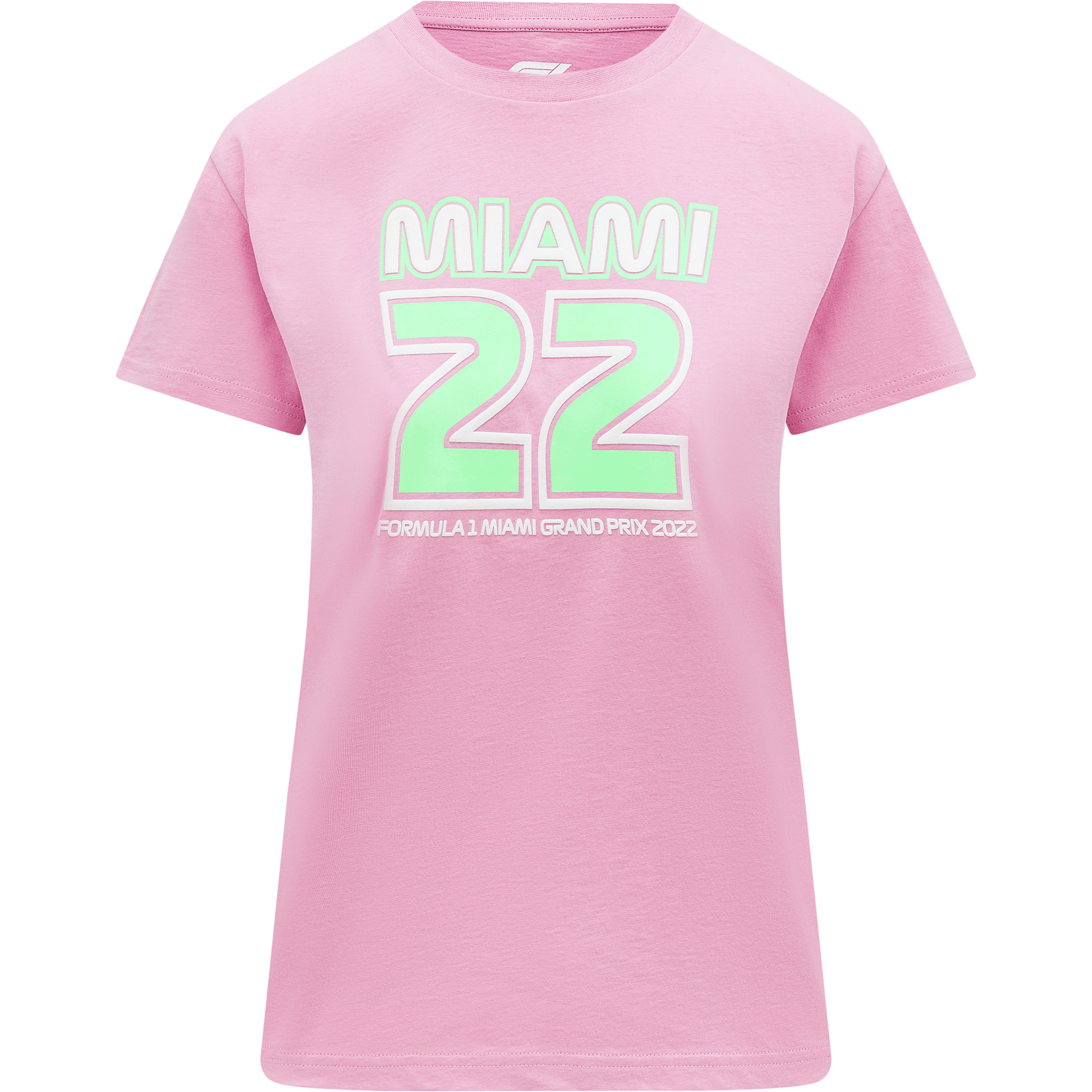 Formula 1 Tech Collection F1 Miami GP Women's Pastel T-Shirt- Pink/Yellow T-shirts Thistle