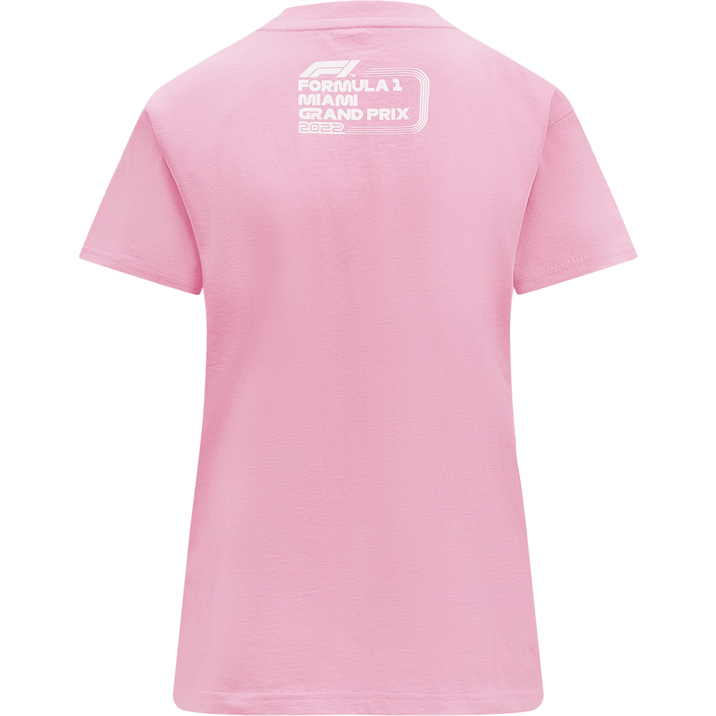 Formula 1 Tech Collection F1 Miami GP Women's Pastel T-Shirt- Pink/Yellow T-shirts Light Pink