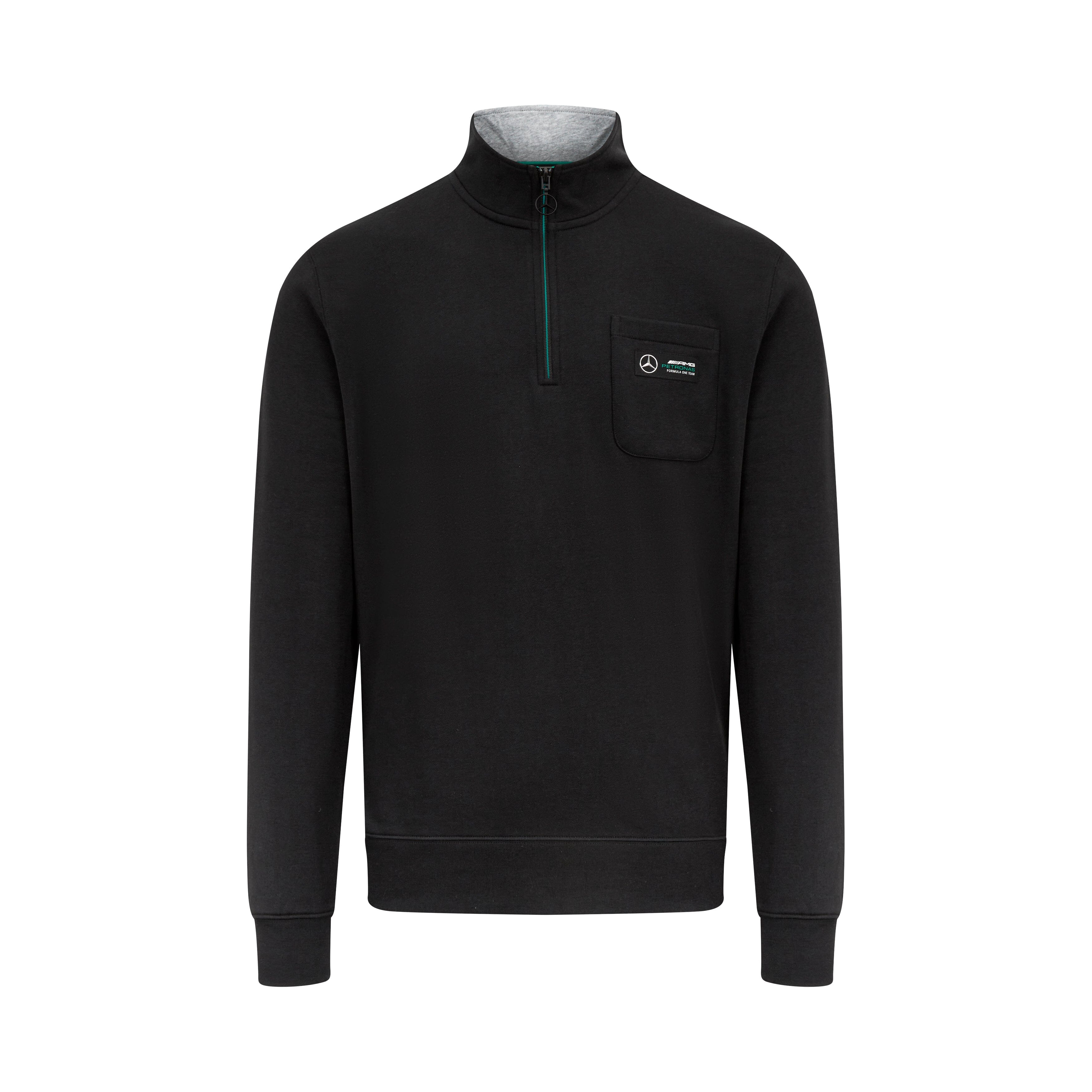Mercedes AMG Petronas F1 1/4 Zip Sweatshirt- Black Sweatshirt Mercedes AMG Petronas