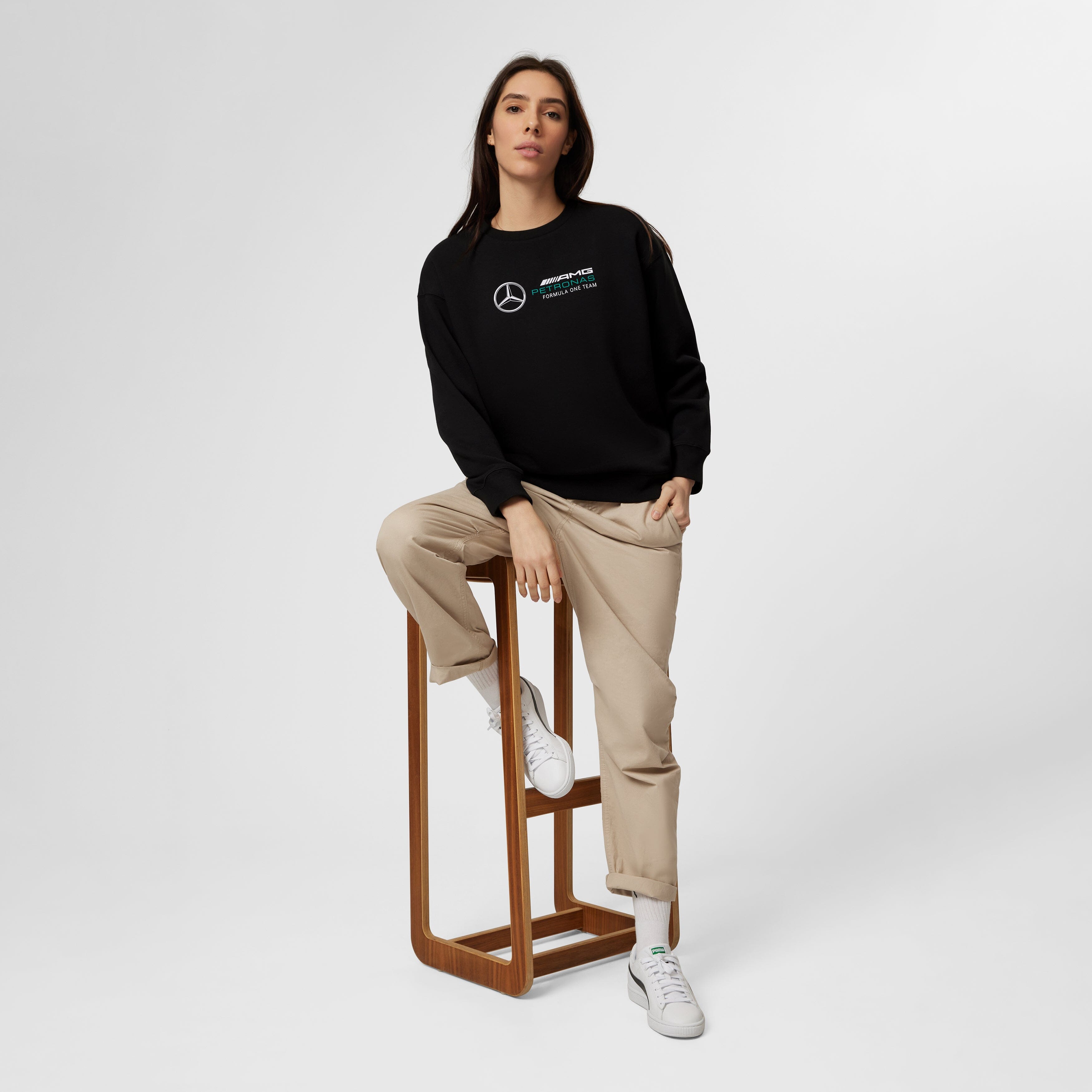 Mercedes AMG Petronas F1 Women's Crew Logo Sweatshirt Sweatshirt Mercedes AMG Petronas