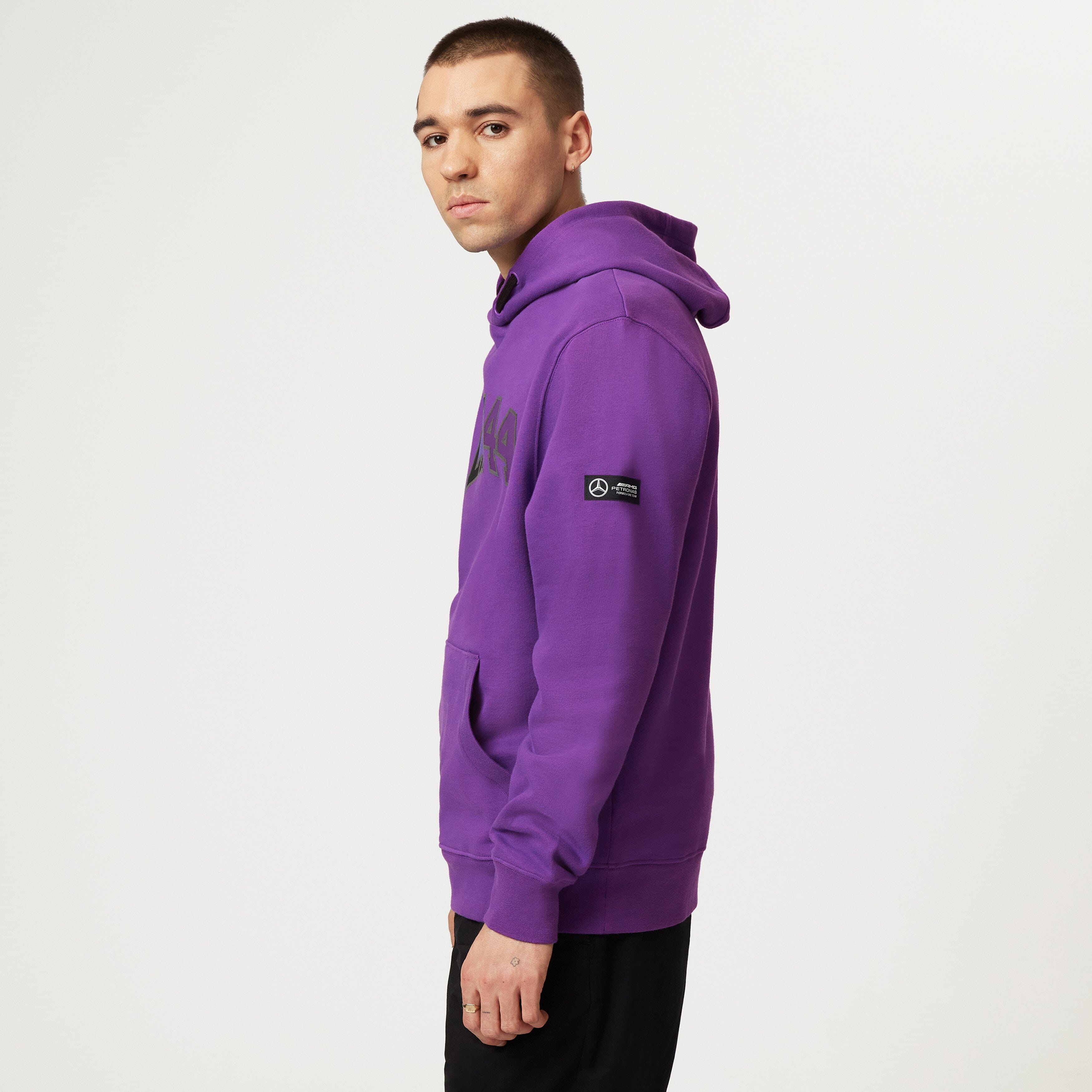 Mercedes AMG Petronas F1 Lewis Hamilton Hooded Sweatshirt - Black/Purple Hoodies Mercedes AMG Petronas