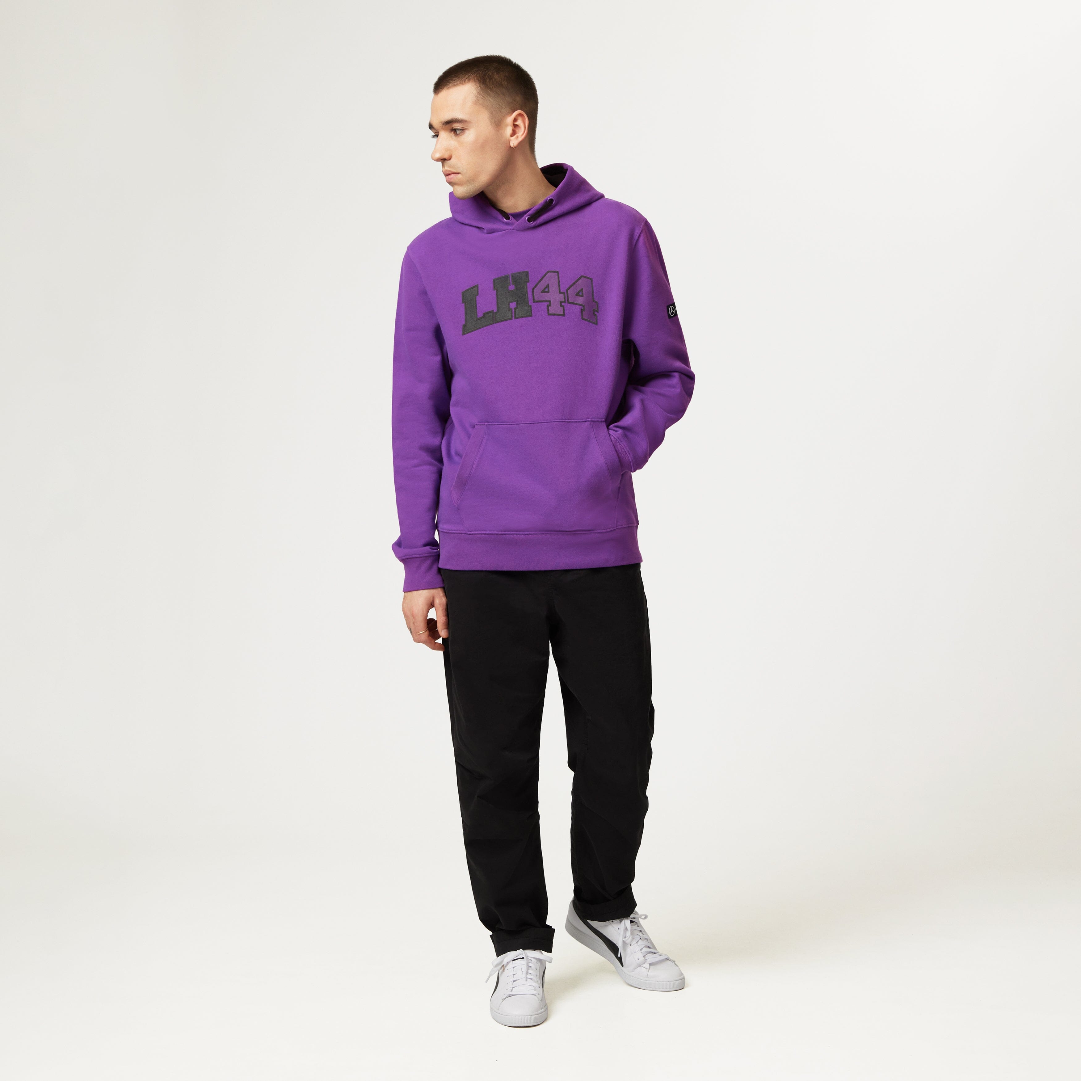 Mercedes AMG Petronas F1 Lewis Hamilton Hooded Sweatshirt - Black/Purple Hoodies Mercedes AMG Petronas