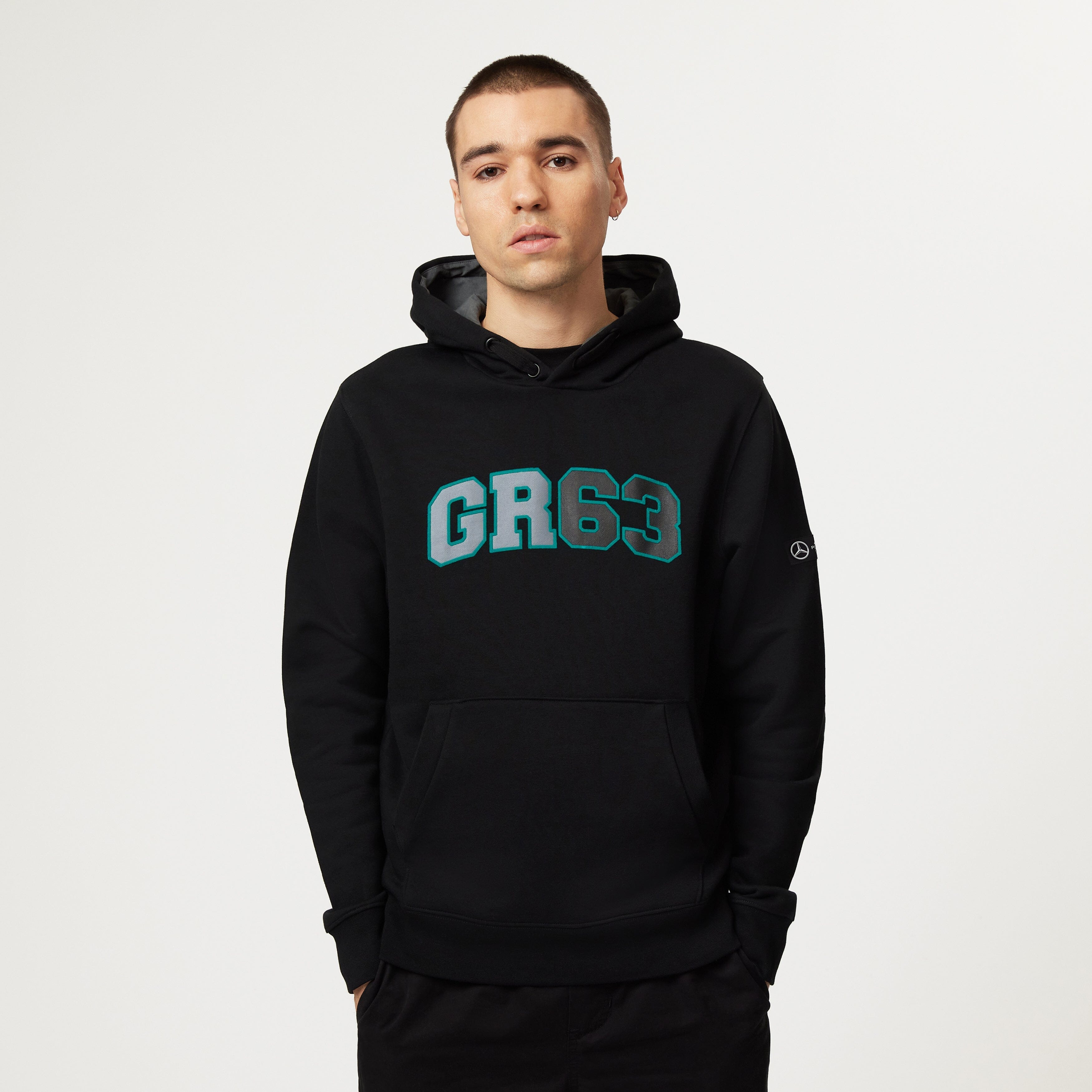 Mercedes AMG Petronas F1 George Russell Hooded Sweatshirt - Black/Blue Hoodies Mercedes AMG Petronas