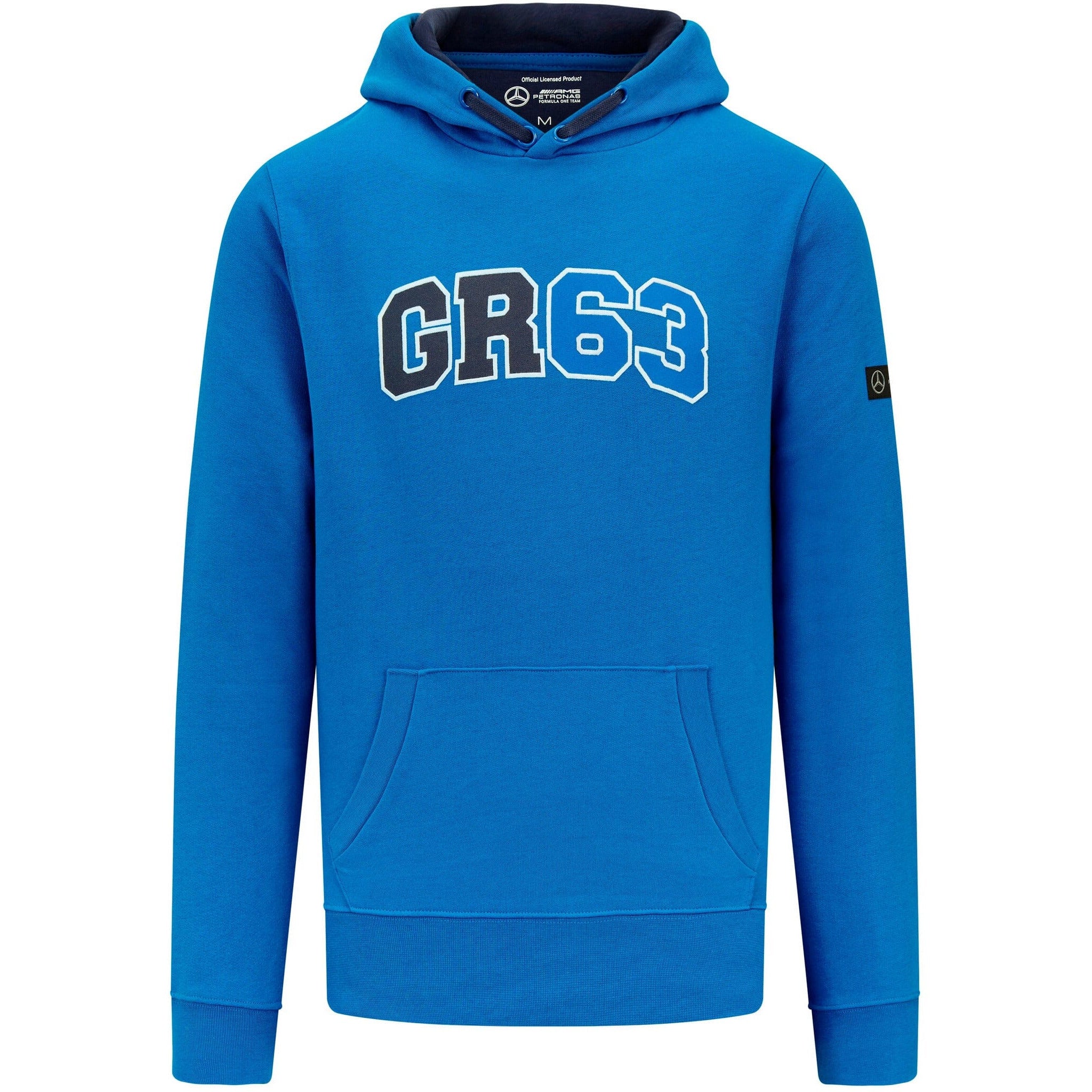 Mercedes AMG Petronas F1 George Russell Hooded Sweatshirt - Black/Blue Hoodies Dark Cyan