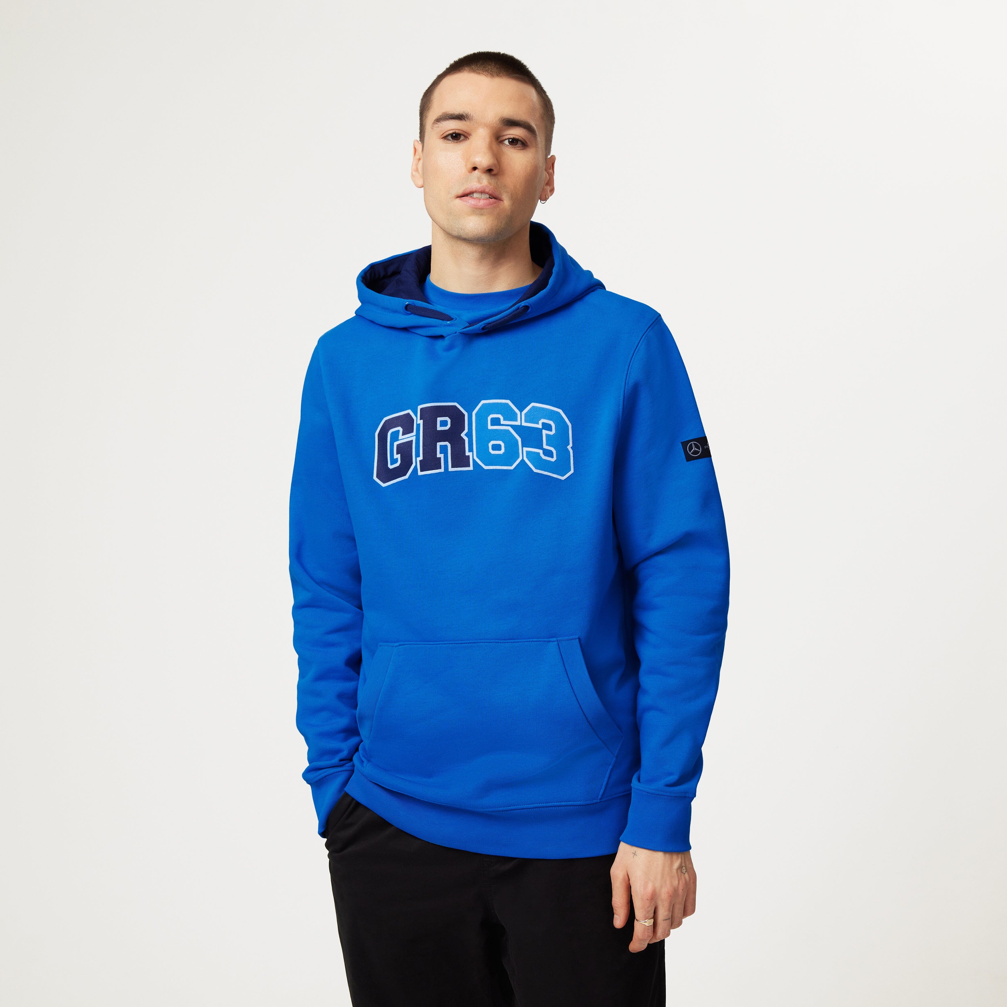Mercedes AMG Petronas F1 George Russell Hooded Sweatshirt - Black/Blue Hoodies Mercedes AMG Petronas