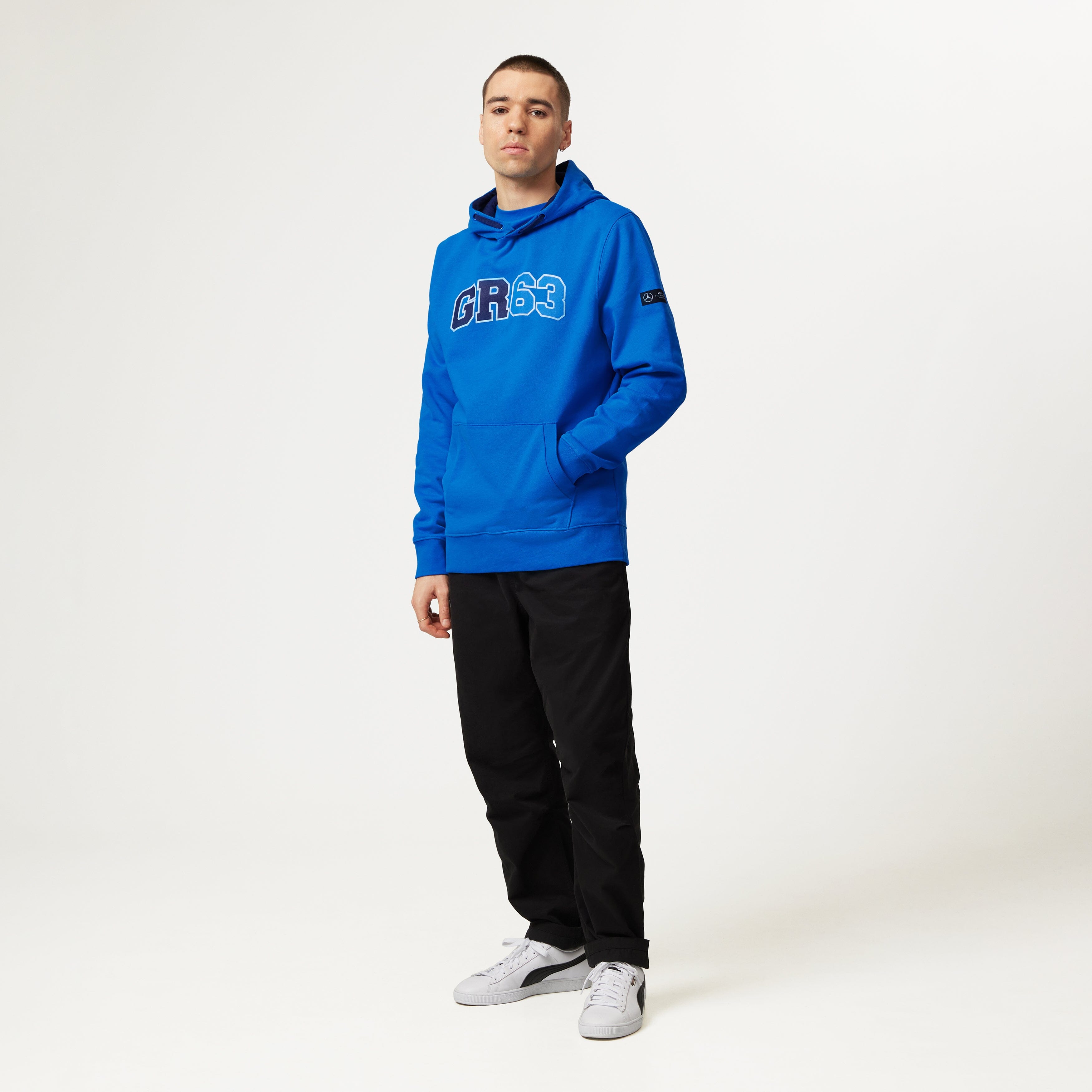 Mercedes AMG Petronas F1 George Russell Hooded Sweatshirt - Black/Blue Hoodies Mercedes AMG Petronas