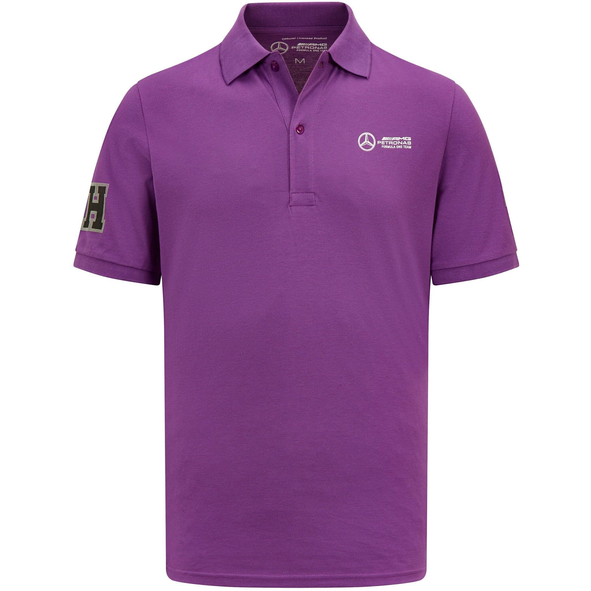 Mercedes AMG Petronas F1 Men's Lewis Hamilton Polo Polos Dim Gray