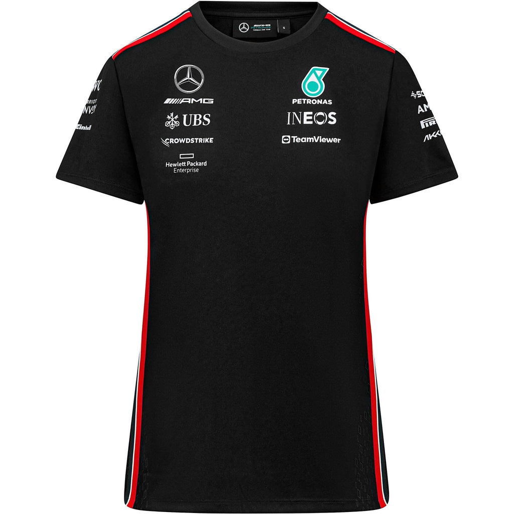 Mercedes AMG Petronas F1 2023 Women's Driver T-Shirt - Black/White T-shirts Black