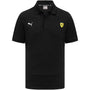 Scuderia Ferrari Men's Puma Small Shield Logo Polo Shirt-Red/Black Polos Scuderia Ferrari XS Black