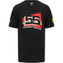 Scuderia Ferrari F1 Puma Men's Carlos Sainz #55 Driver T-Shirt-Black/Red Shirts & Tops Scuderia Ferrari XS Black