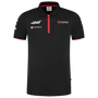 Haas Racing F1 2023 Men's Team Fitted Polo Shirt - Black Polos Haas F1 Racing Team