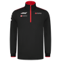 Haas Racing F1 2023 Team Fitted 1/4 Zip Sweater - Black Sweaters Haas F1 Racing Team