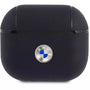 BMW Motorsports AirPods 3 Leather Signature Metal Logo Phone Cases Dark Slate Gray