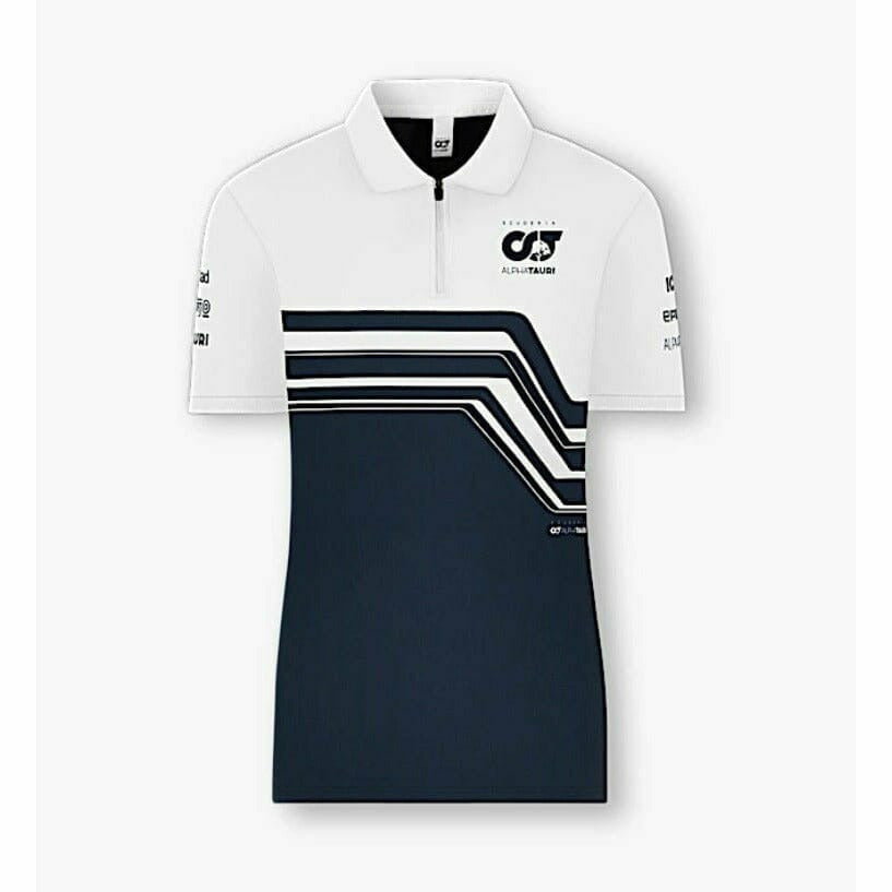Scuderia AlphaTauri F1 2022 Women's Team Polo Shirt - Navy/White Polos Dark Slate Gray