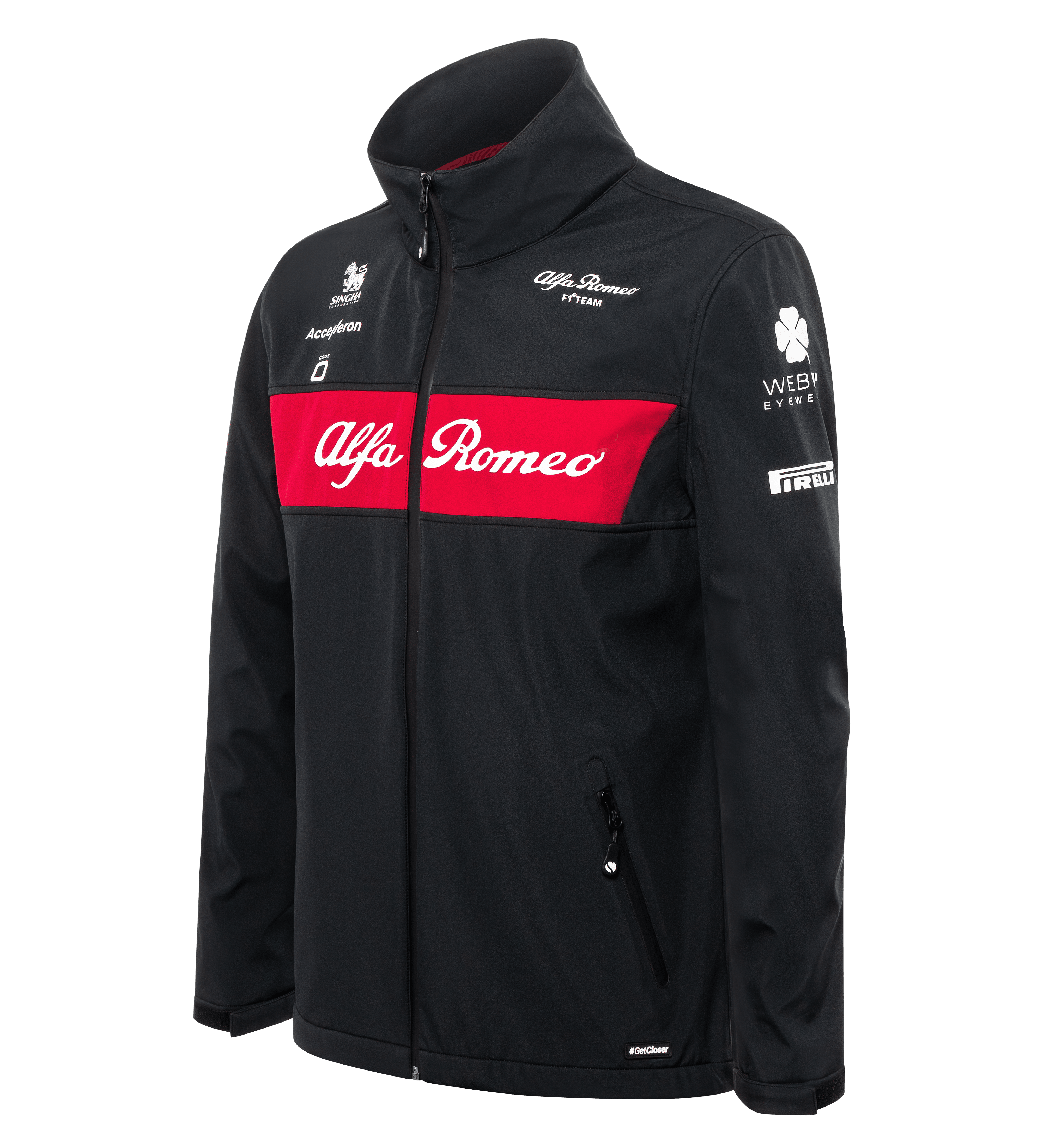 Alfa Romeo Racing F1 2023 Men's Team Softshell Jacket - Black Jackets Alfa Romeo
