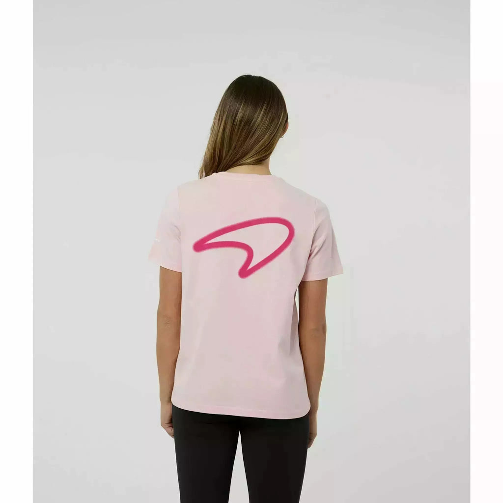 McLaren F1 Women's Miami Neon Graphic T-Shirt-White/Vice Blue/Beetroot Purple/Crystal Rose T-shirts Light Gray