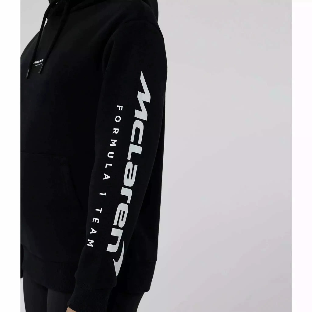 McLaren F1 Women's Miami Neon Logo Hoodie -Black/Vice Blue Hoodies Light Gray
