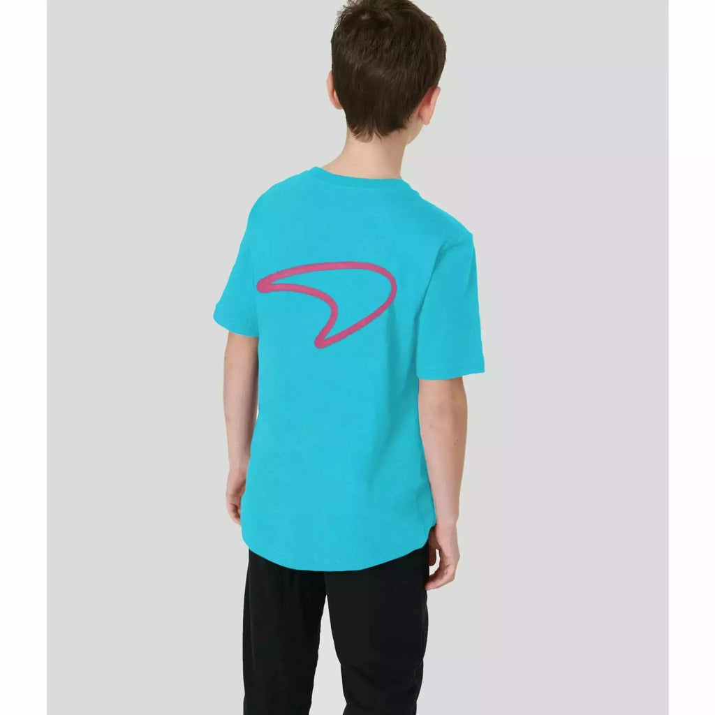 McLaren F1 Kids Miami Neon Graphic T-Shirt-Black/Vice Blue/Beetroot Purple T-shirts Steel Blue