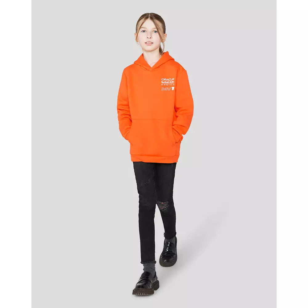 Red Bull Racing F1 Kids Max Verstappen Driver Hoodie -Youth Orange Hoodies Light Gray