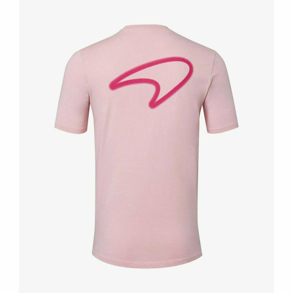 McLaren F1 Men's Miami Neon Graphic T-Shirt-Black/White/Vice Blue/Beetroot Purple/Crystal Rose/Aqua Sky T-shirts Misty Rose