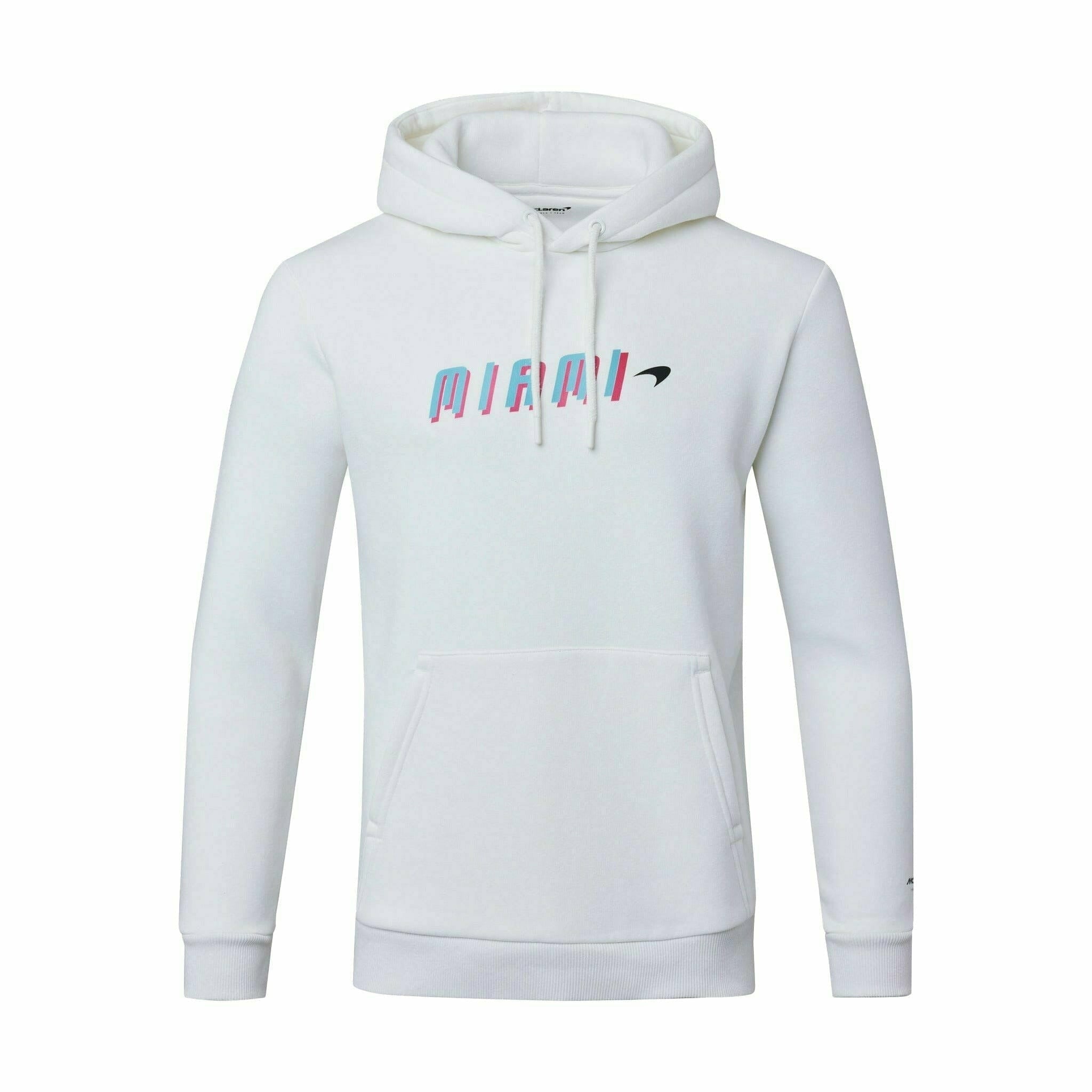 McLaren F1 Men's Miami Neon Graphic Hoodie -Black/White/Vice Blue/Beetroot Purple Hoodies Light Gray