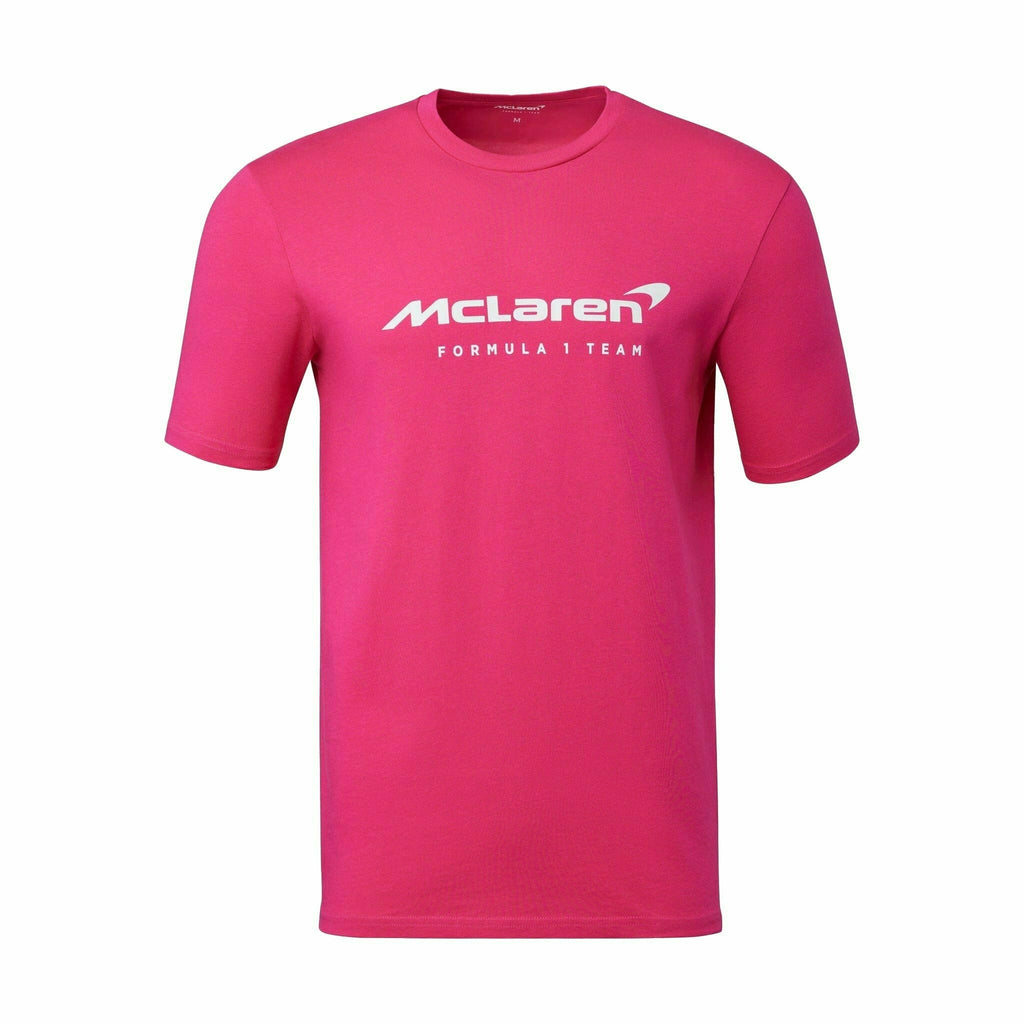 McLaren F1 Men's Miami Neon Logo T-Shirt-Black/White/Vice Blue/Beetroot Purple T-shirts Violet Red