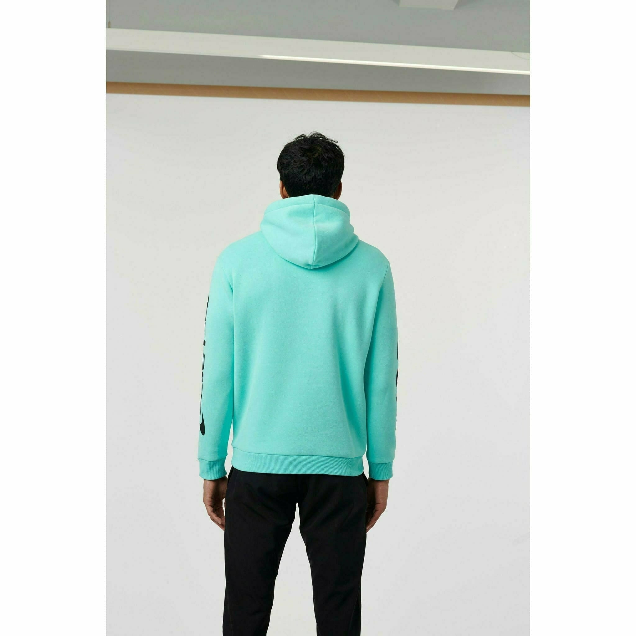 McLaren F1 Men's Miami Neon Logo Hoodie -Black/Vice Blue/Aqua Sky Hoodies Light Gray