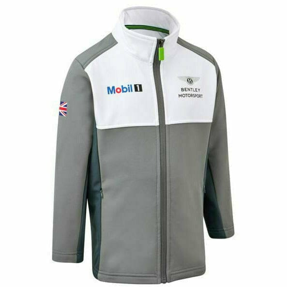 Bentley Motorsports Kids Team Softshell Jacket- Youth Gray Jackets Slate Gray
