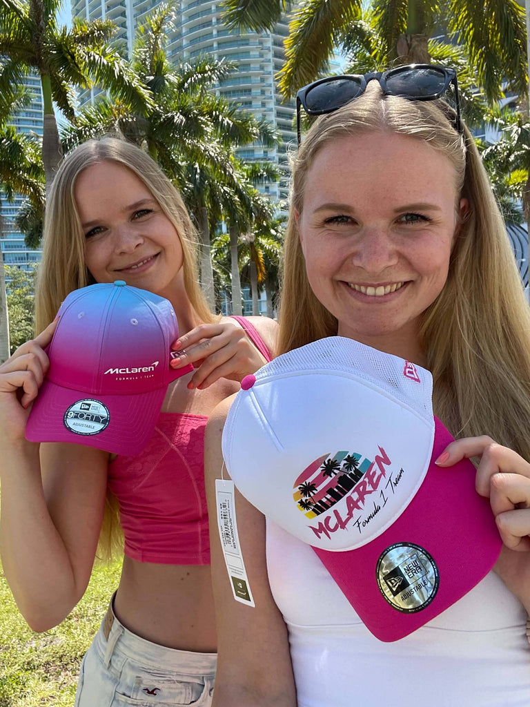 Happy Faces with pink Mclaren Cap