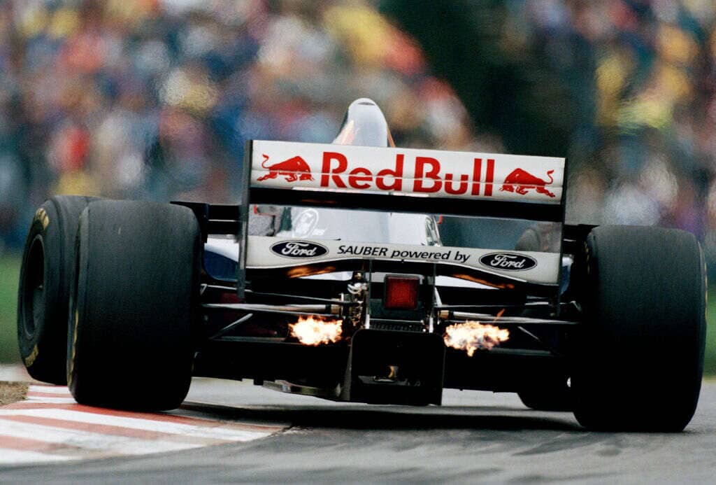 Back of the Red Bull F1 car.