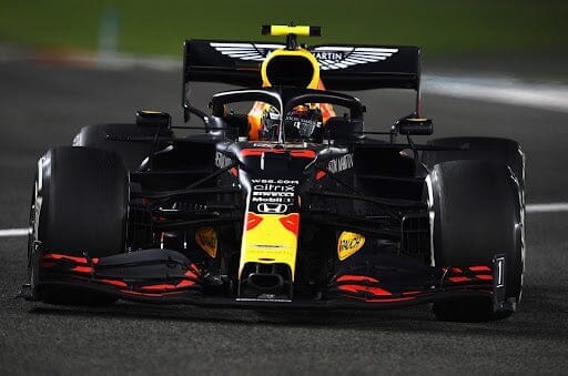 Sergio Perez on the track