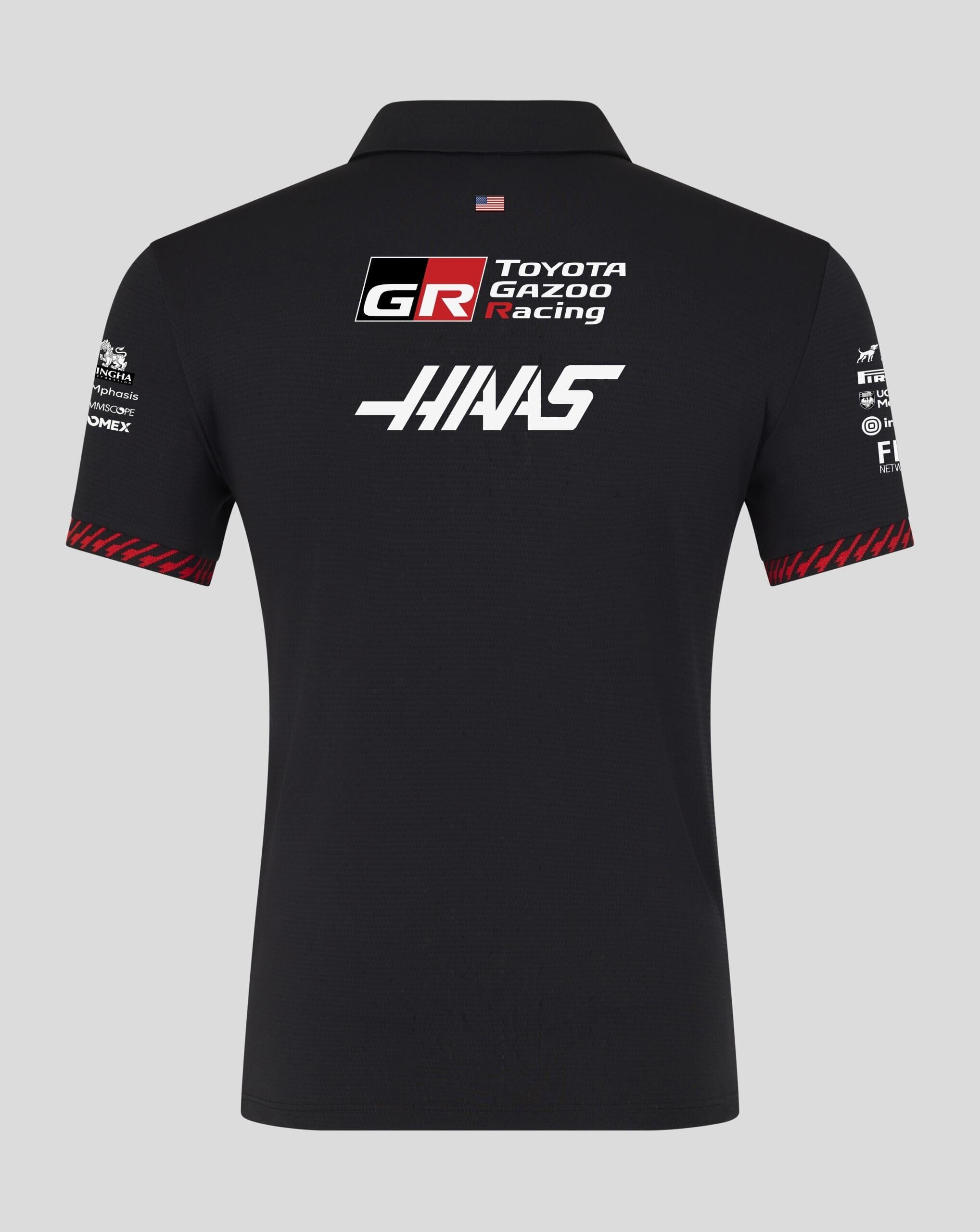 Haas Racing F1 2026 Men's Team Polo Shirt - Black Polos Haas F1 Racing Team 