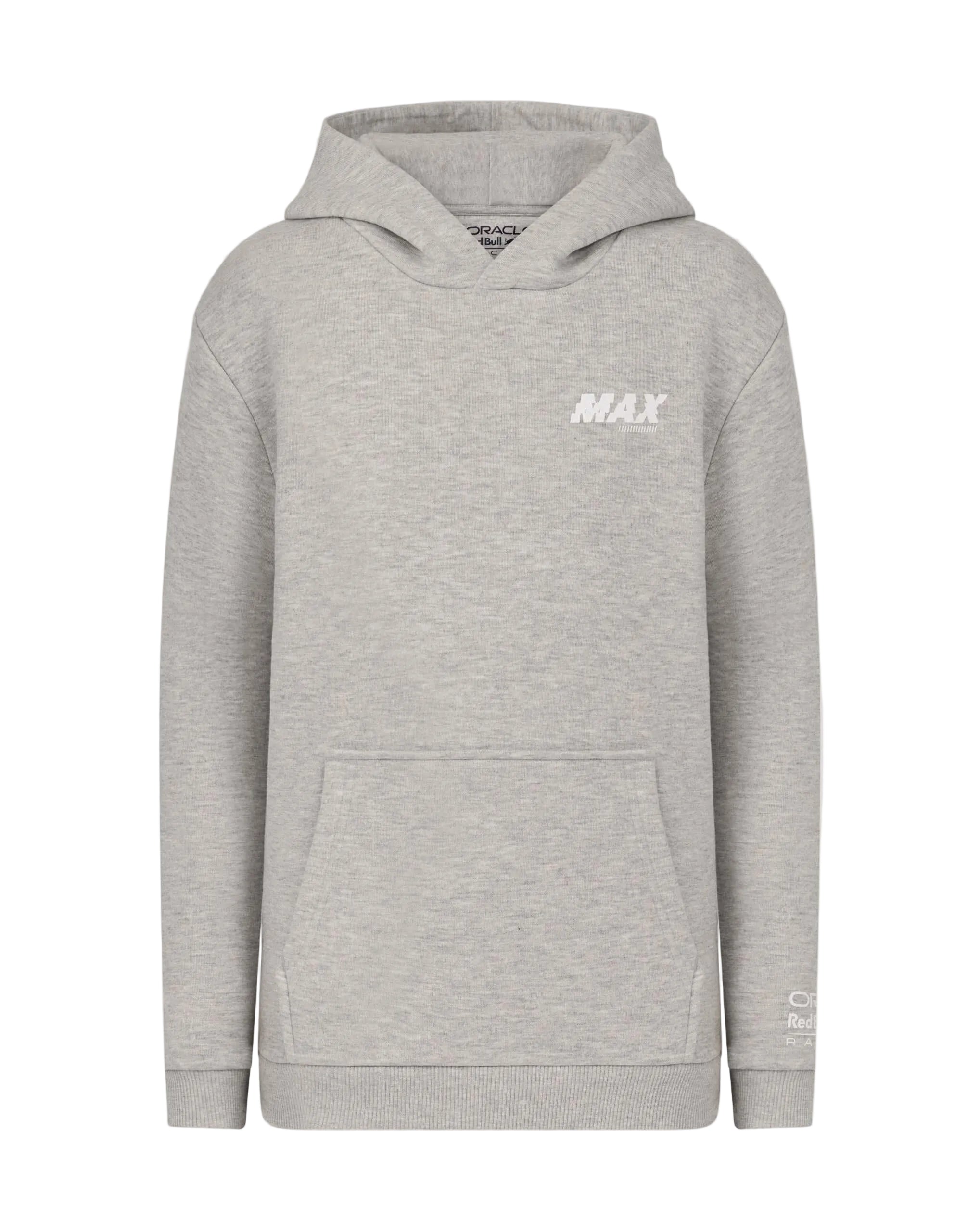 Red Bull Racing F1 Kid's Max Verstappen Sleeve Graphic Pullover Hoodie - Youth Grey Hoodies Red Bull Racing 