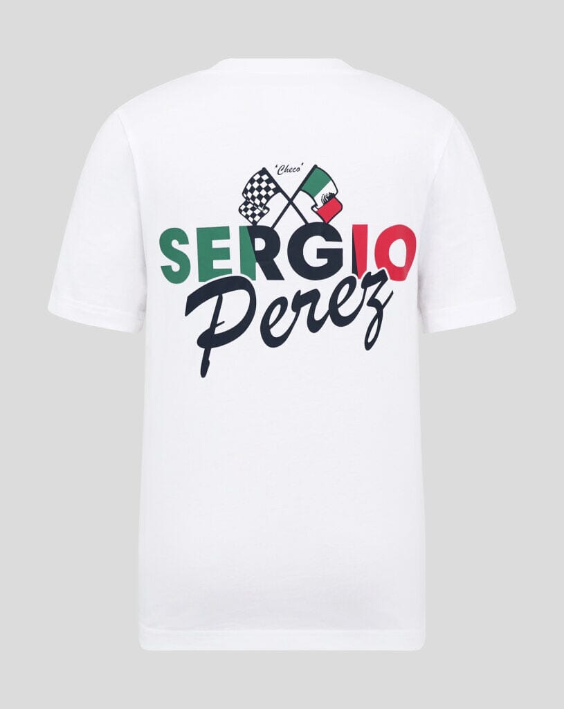 Red Bull Racing F1 Kids Sergio "Checo" Perez Flag T-Shirt - Youth White T-shirts Red Bull Racing 