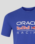 Red Bull Racing F1 Large Front Logo T-shirt - Grey Marl/Blue T-shirts Red Bull Racing 