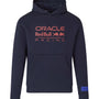 Red Bull Racing F1 Large Front Logo Hoodie - Night Sky/Blue/Grey Marl Hoodies Red Bull Racing XS Navy 