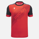 Ducati x Macron Men's Padel T-Shirt - Red/Black T-shirts Ducati S Red 