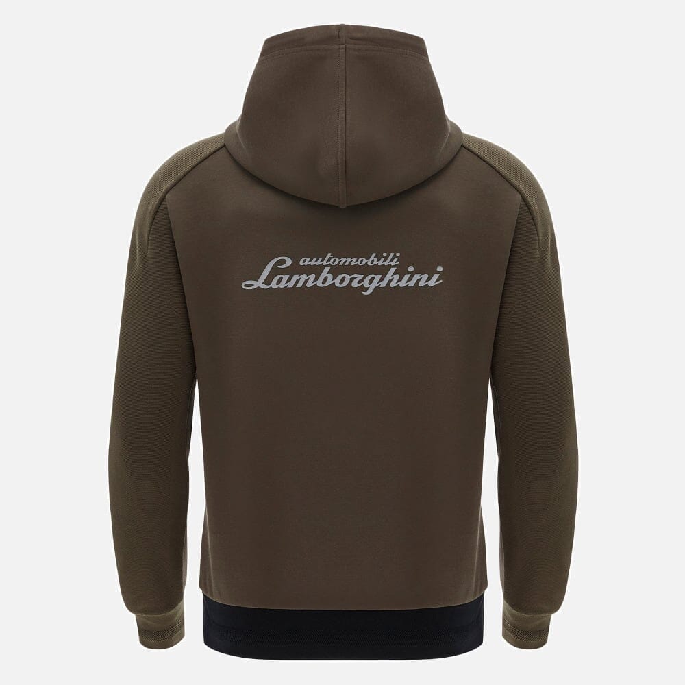 Automobili Lamborghini Men's Activewear Full Zip Hoodie - Green Hoodies Automobili Lamborghini 
